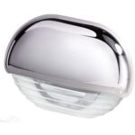Chrome and glass wall sconce light fixture