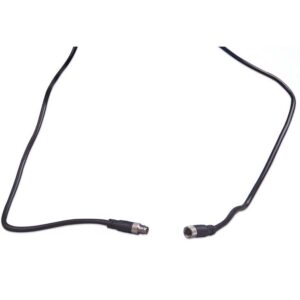Black coaxial cable with connectors