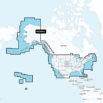 North America map highlighting specific marine zones.