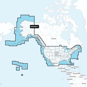 North America map highlighting specific marine zones.