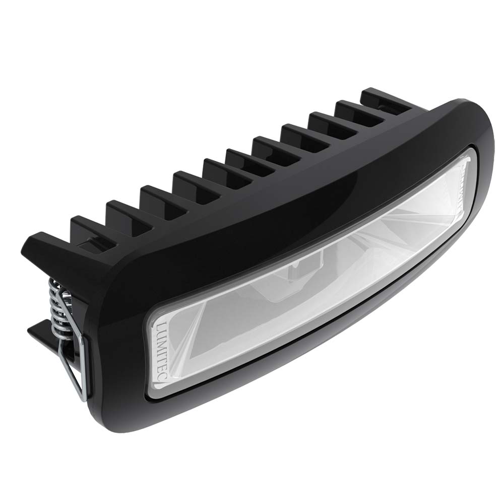 Black LED boat light with ridged design
