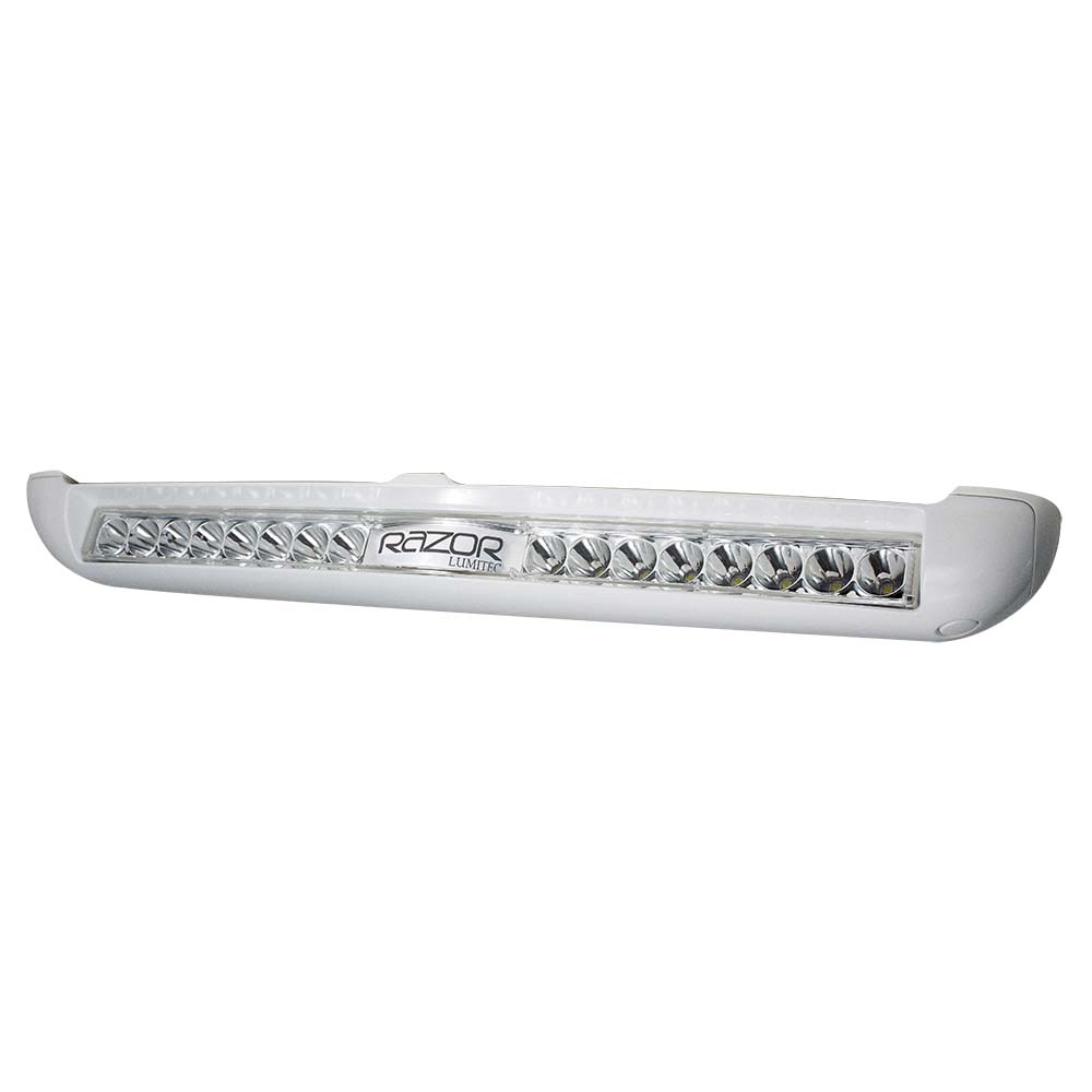 White Razor light bar for vehicles