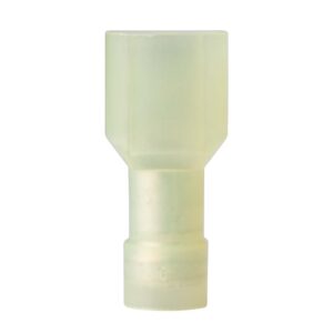 Yellow insulated female disconnect terminal connector