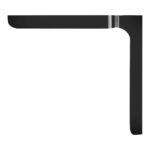 Black wall bracket for shelf support