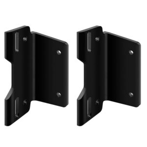Black metal wall mount brackets pair