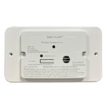 Back view of carbon monoxide alarm with instructions.