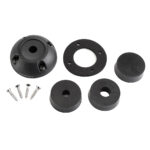 Mounting kit with screws and black components.