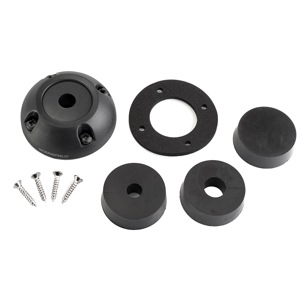 Mounting kit with screws and black components.