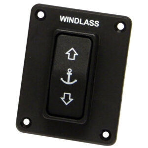 Windlass control switch with anchor symbols.