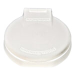White Lewmar windlass cover for boat protection.