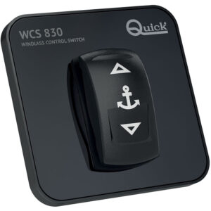 Windlass control switch panel with anchor symbol