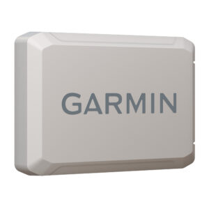 Garmin marine GPS module in white casing.