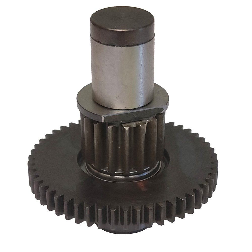 Metal gear mechanism with cylindrical shaft