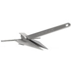 Lewmar Delta anchor, stainless steel marine accessory.