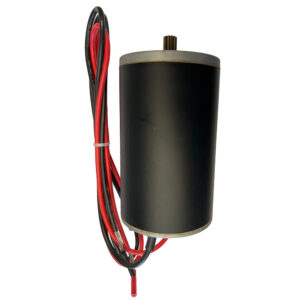 Black motor with red and black wires