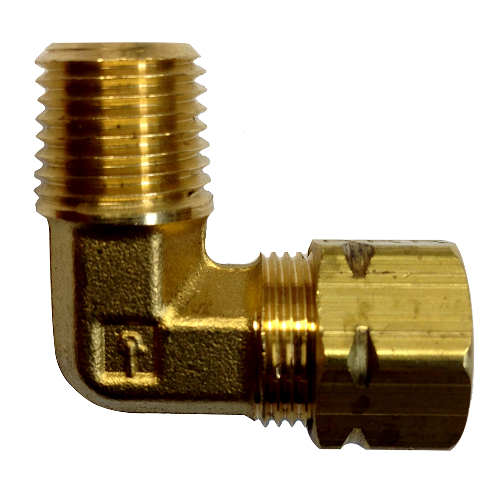 Brass elbow pipe fitting connector