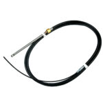 Flexible black cable with metal connector