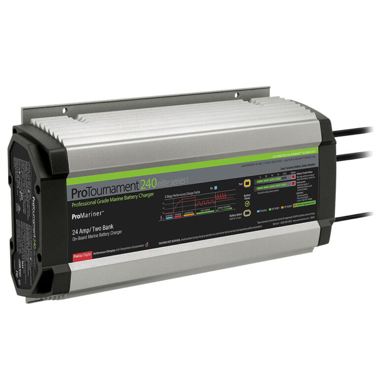 ProTournament marine battery charger, 24 amp, two bank