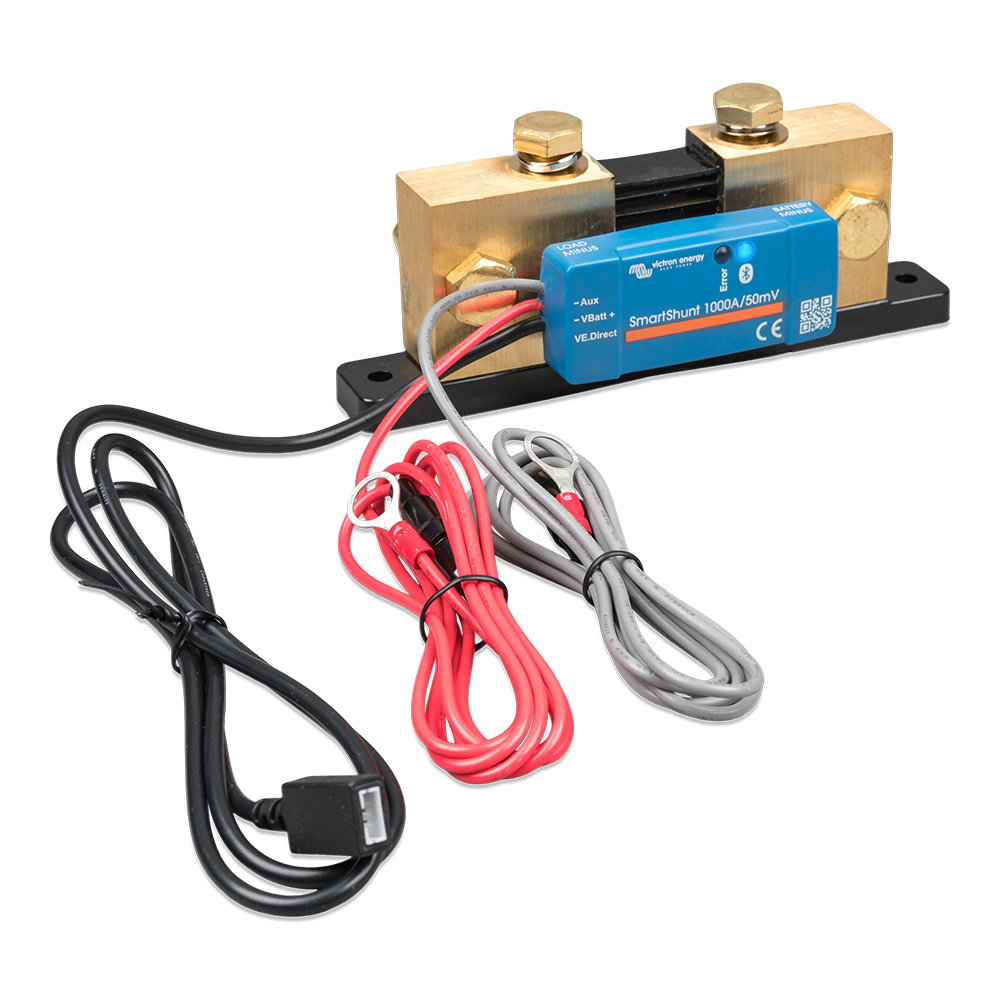 Power shunt with measurement cables and connectors.