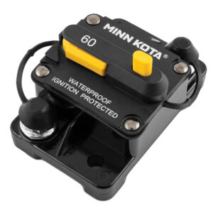 Waterproof Minn Kota ignition protected circuit breaker.