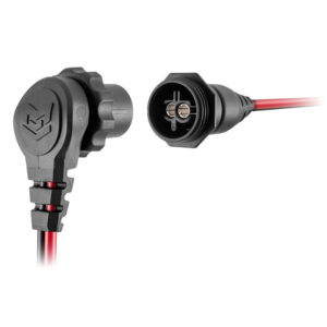 Black car battery charging connectors