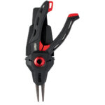 Multipurpose needle-nose pliers with red accents