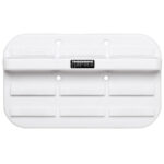 White plastic wall mount tackle box holder
