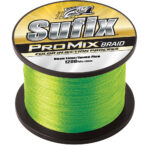Neon lime fishing line spool, Sufix ProMix brand.