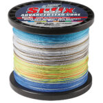 Colorful spool of fishing line.