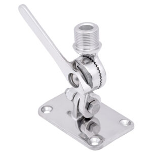 Metal antenna mount with adjustable lever