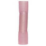 Pink electrical butt connector for wiring