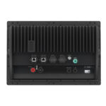 Back view of electronic device with ports and connections.