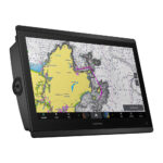 Garmin GPS with nautical chart display.