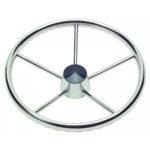 Stainless steel steering wheel with five spokes
