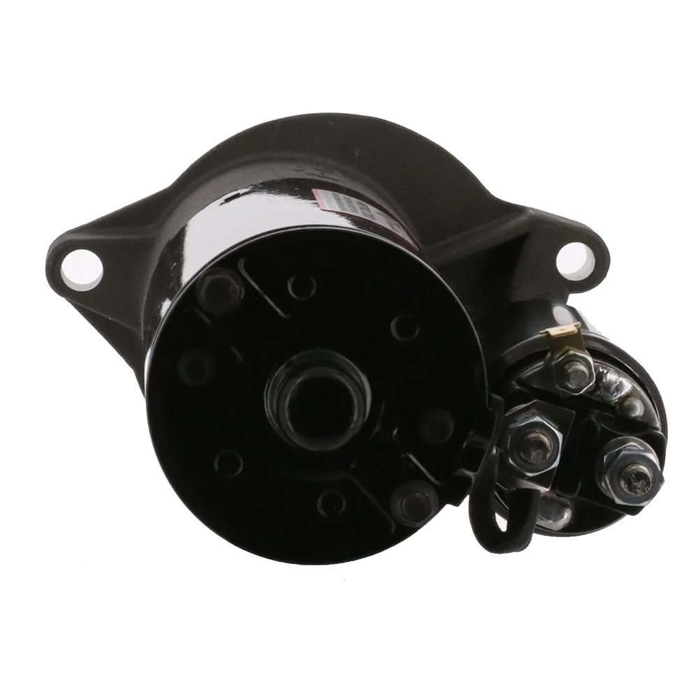 Close-up of black car starter motor