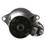 Automotive starter motor with mounting bracket