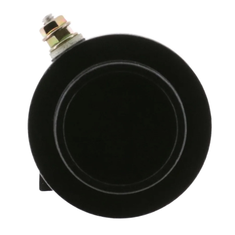 Black round electronic component top view