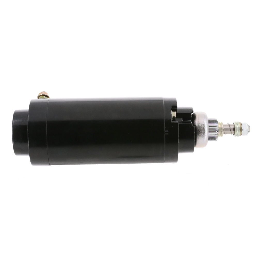 High-performance black starter motor side view