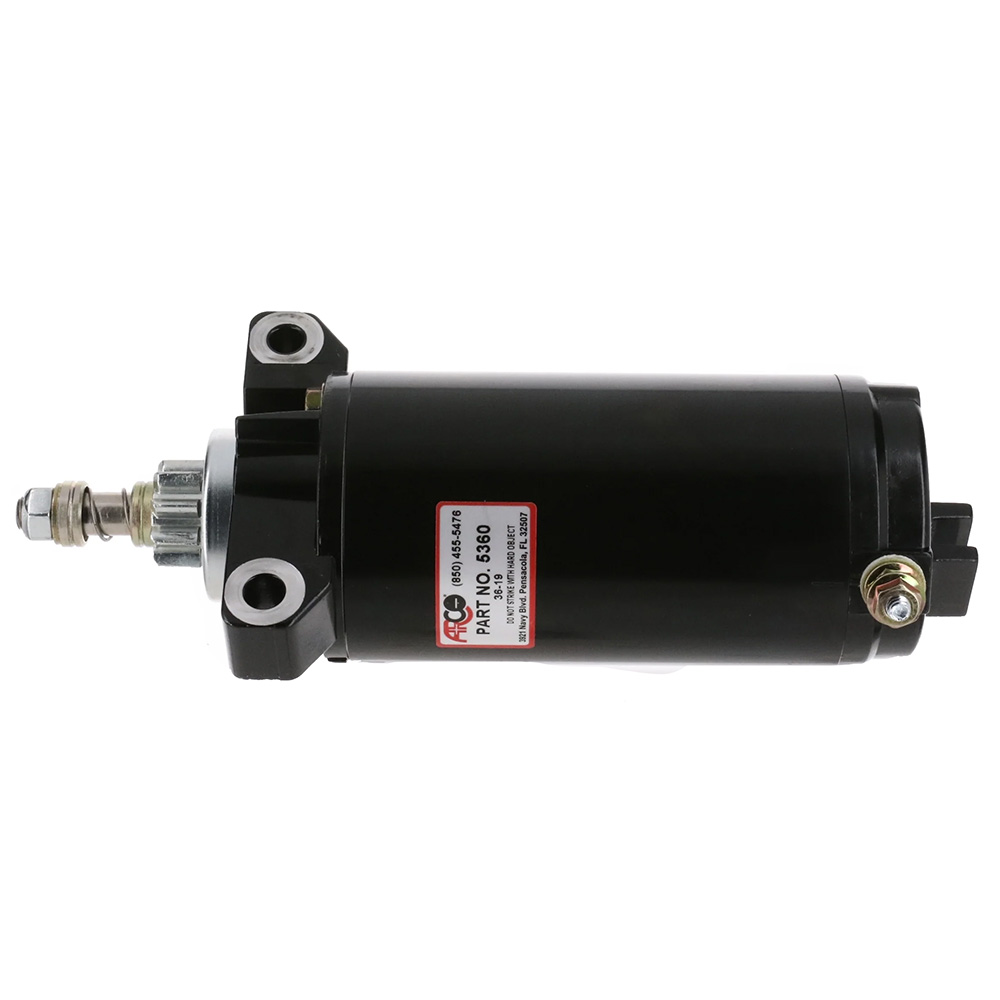 Black starter motor model 6360 for vehicles.
