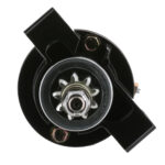 Close-up of car starter motor gear