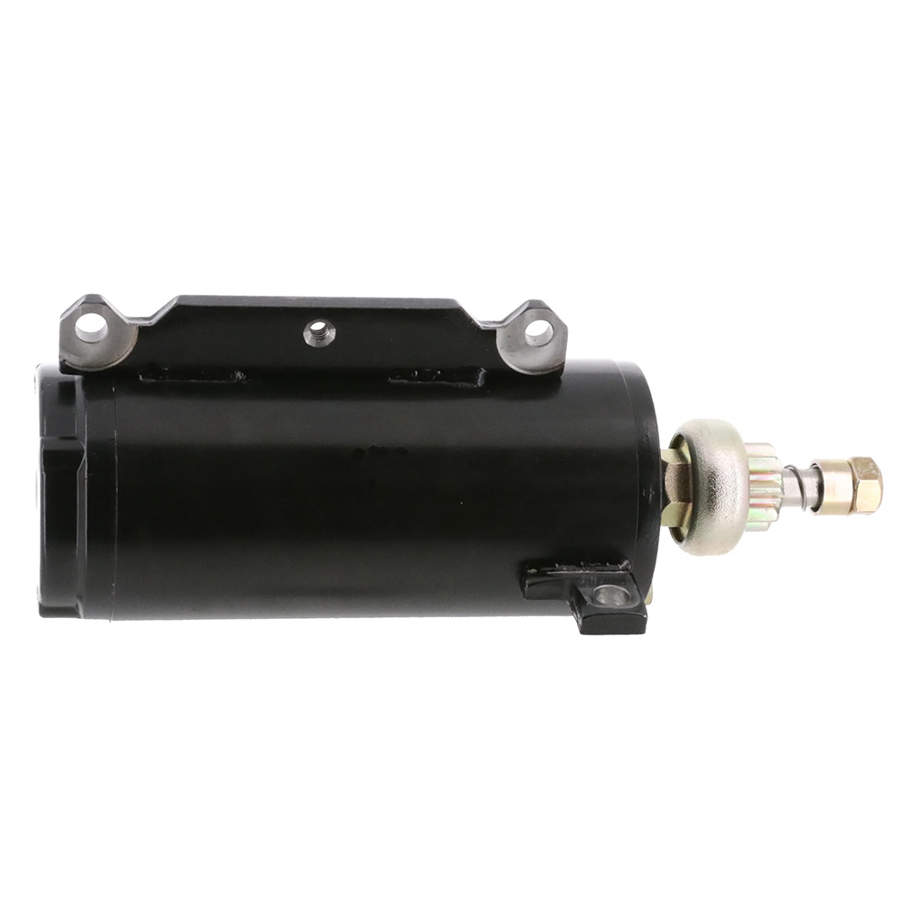 Black motorcycle starter motor machine part