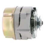 Automotive alternator on white background