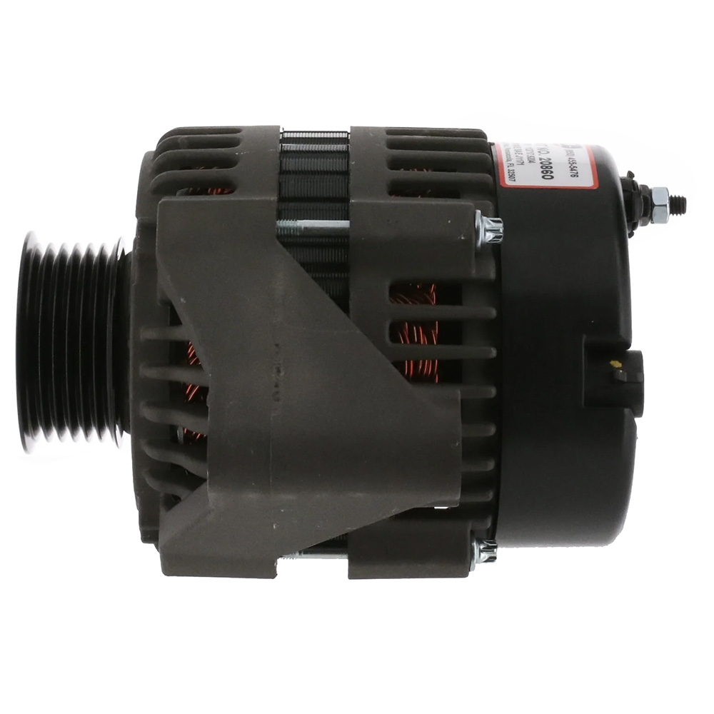 Automotive alternator side view