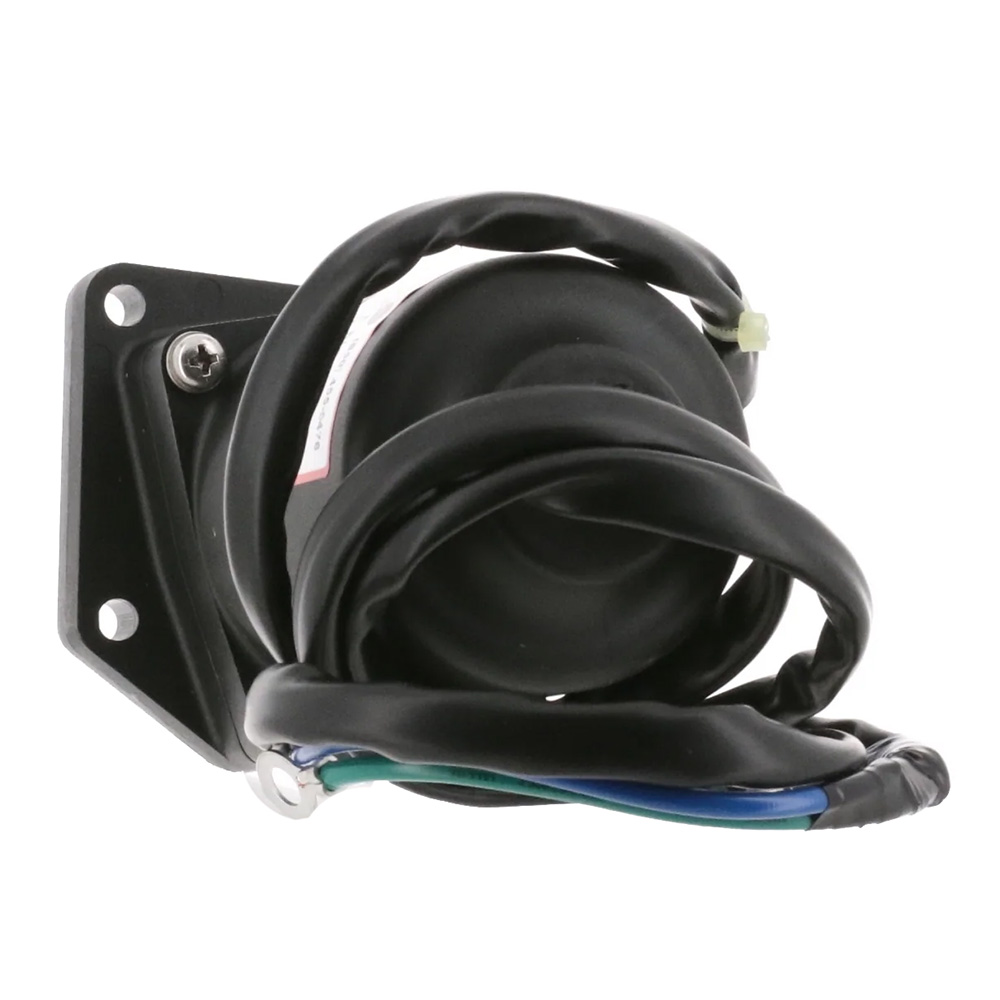 Black electronic component with wires