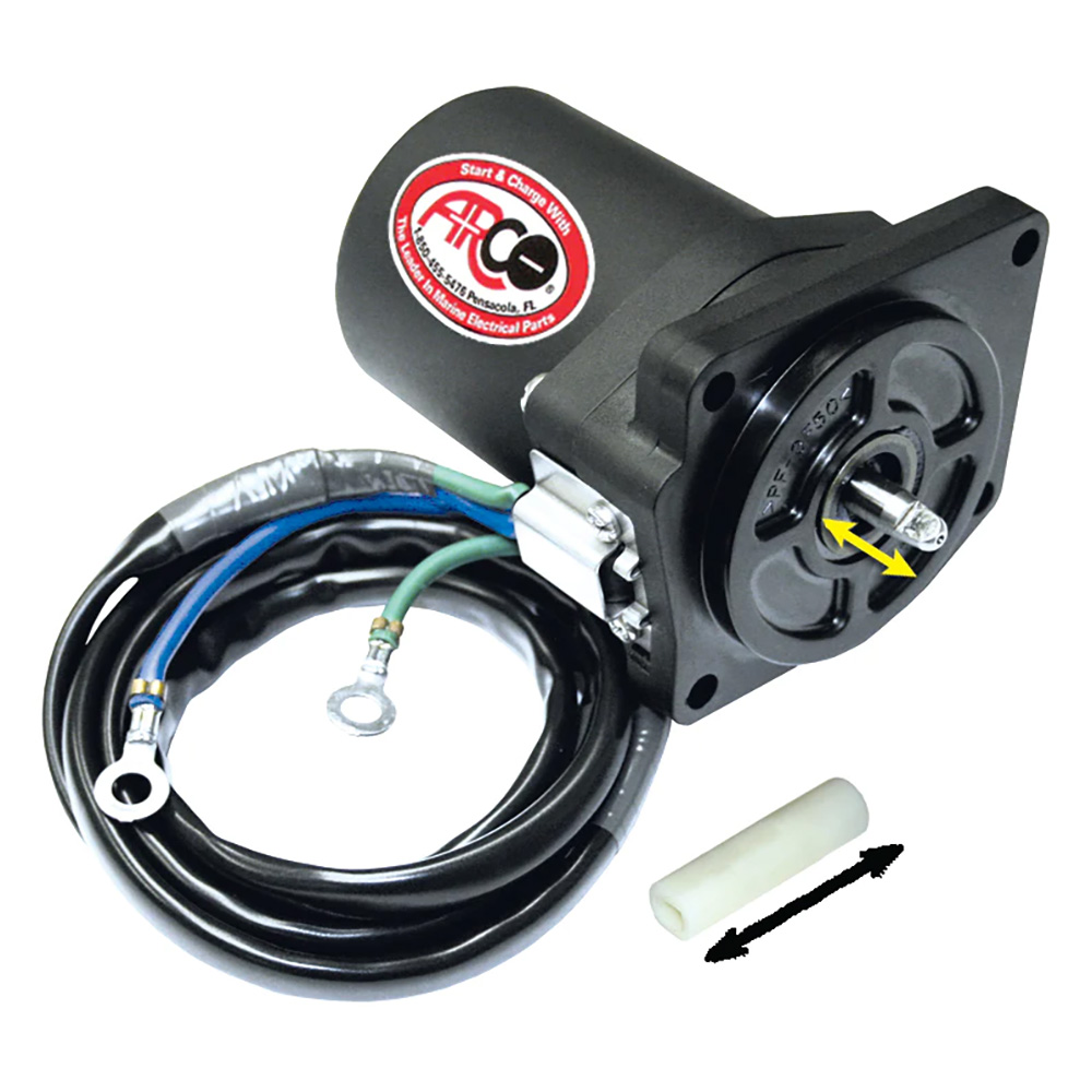 Electric motor with attached wires and connector