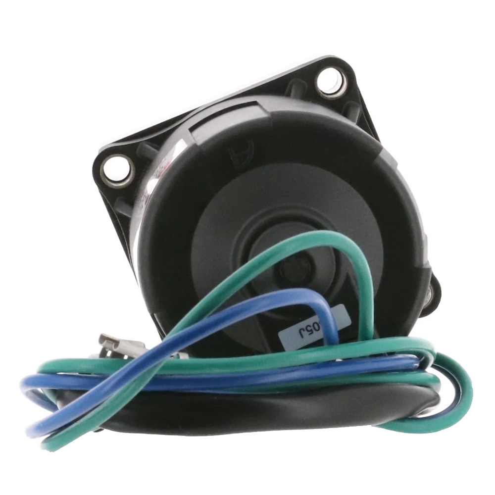 Round industrial motor with attached wires