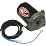 Electric motor with cables and connectors