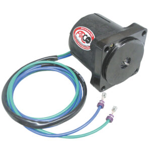 Motor with attached multicolored wires
