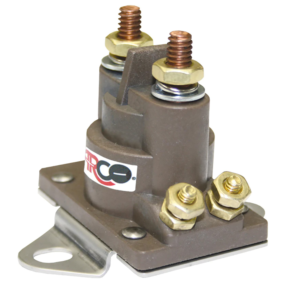 Brown electrical relay component with terminals