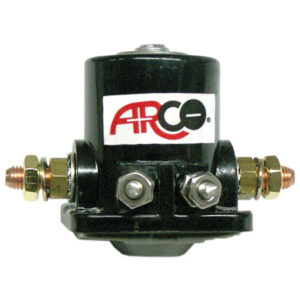 Black Arco solenoid with metal terminals